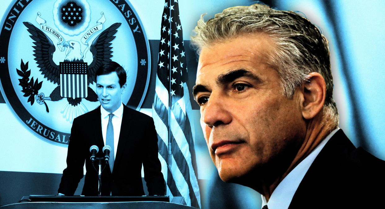 Jared Kushner; Yair Lapid (Photo illustration: Yahoo News; photos: Sebastian Scheiner/AP, Thomas Coex/AFP/Getty Images)