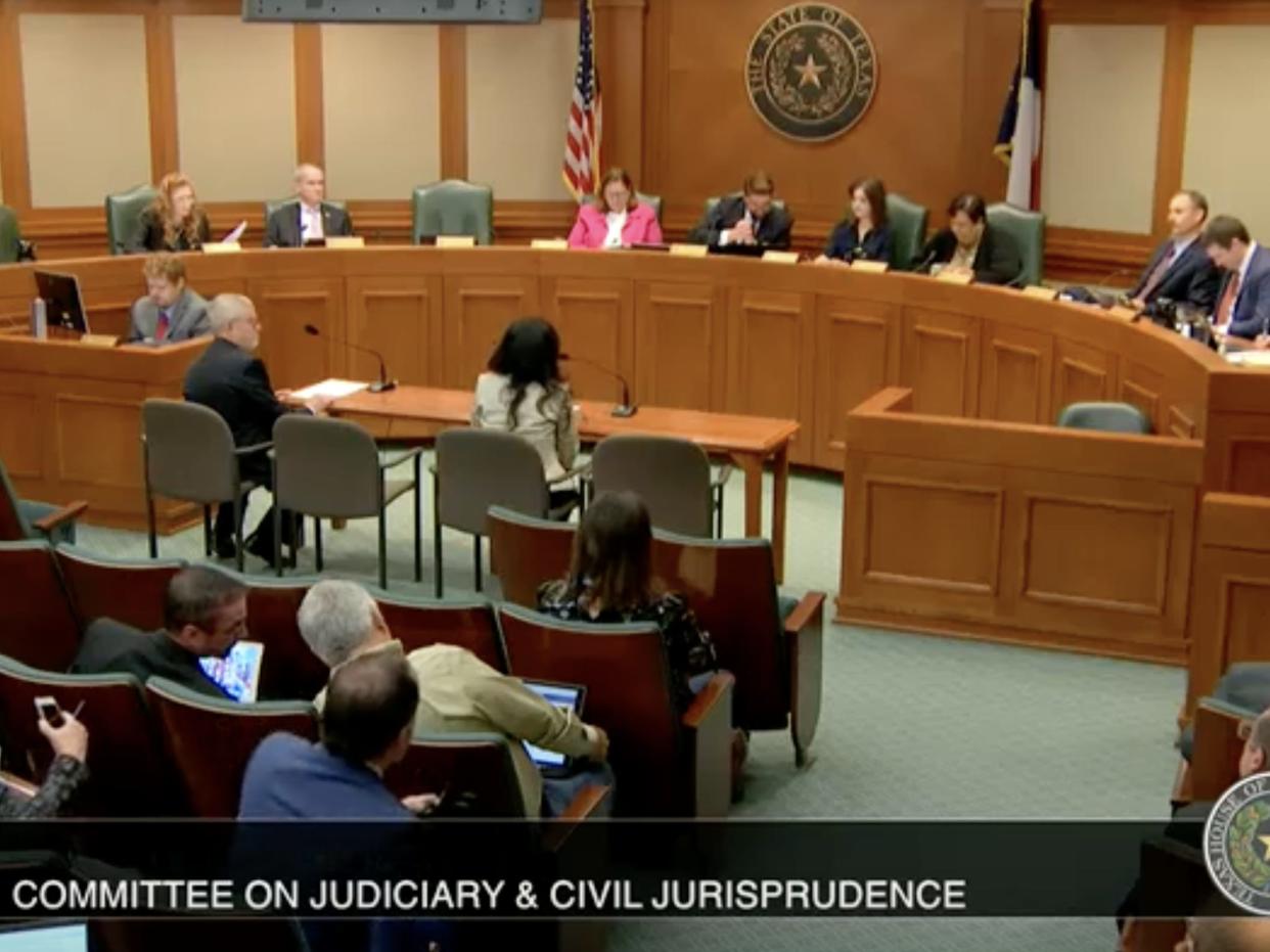 The Texas Committee meeting on Judiciary and Civil Jurisprudence on March 29.