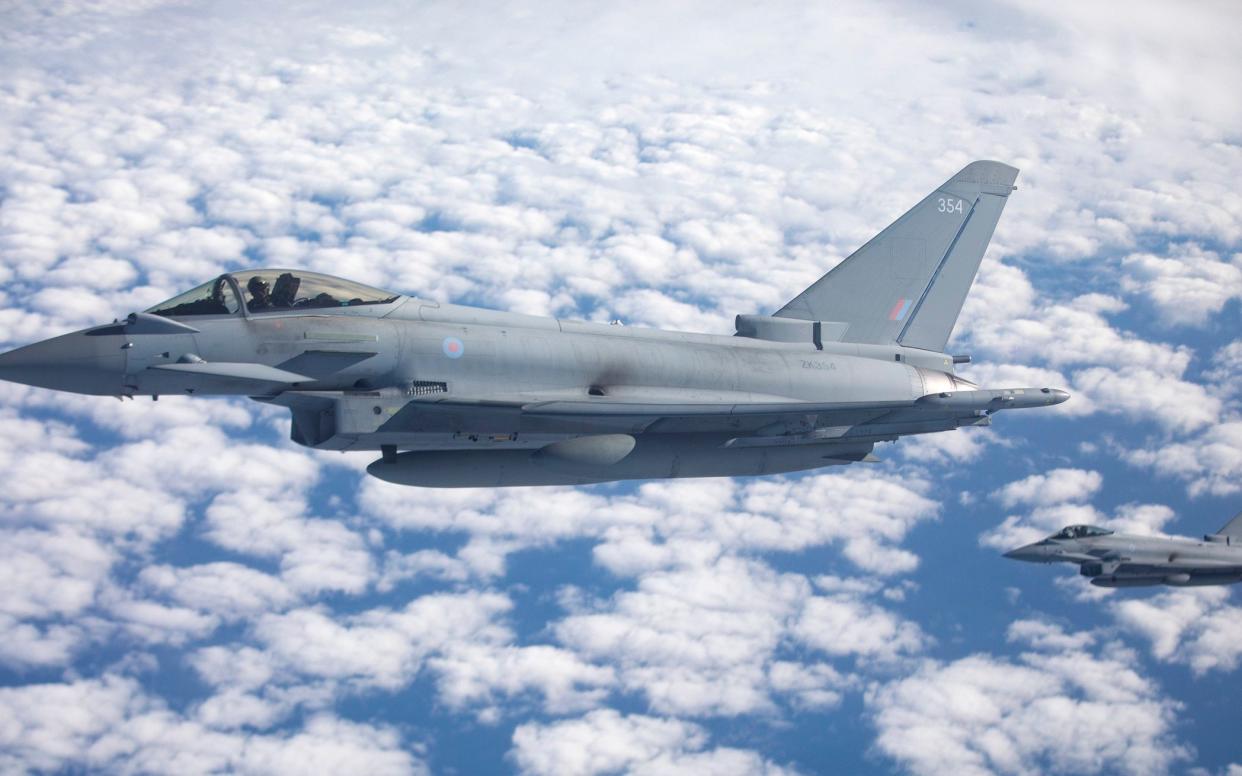 Typhoons were scrambled in response to Russian planes -  Crown Copyright