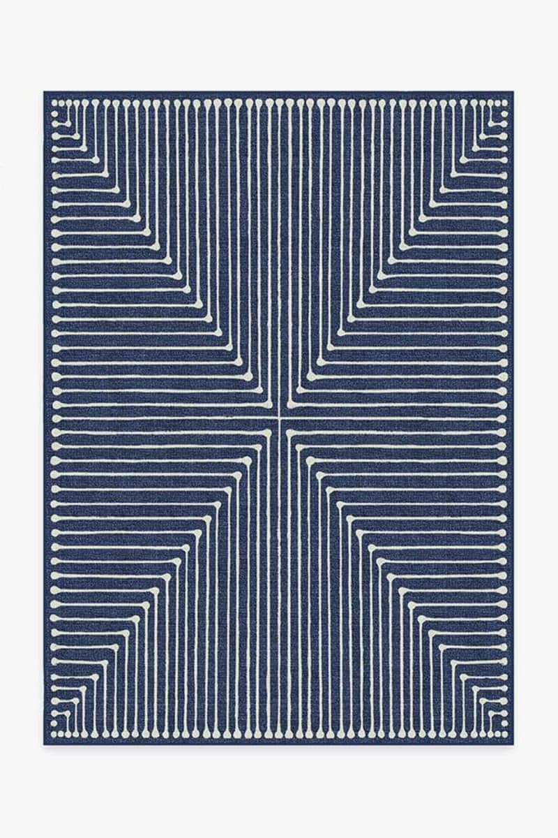 Jonathan Adler Inkdrop Lapis Blue Rug, 5' x 7'