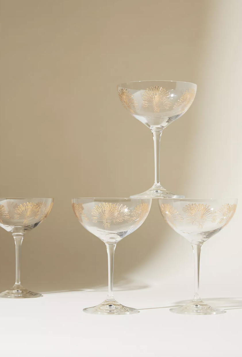 Remy Coupe Glasses, Set of 4 (Photo via Anthropologie)