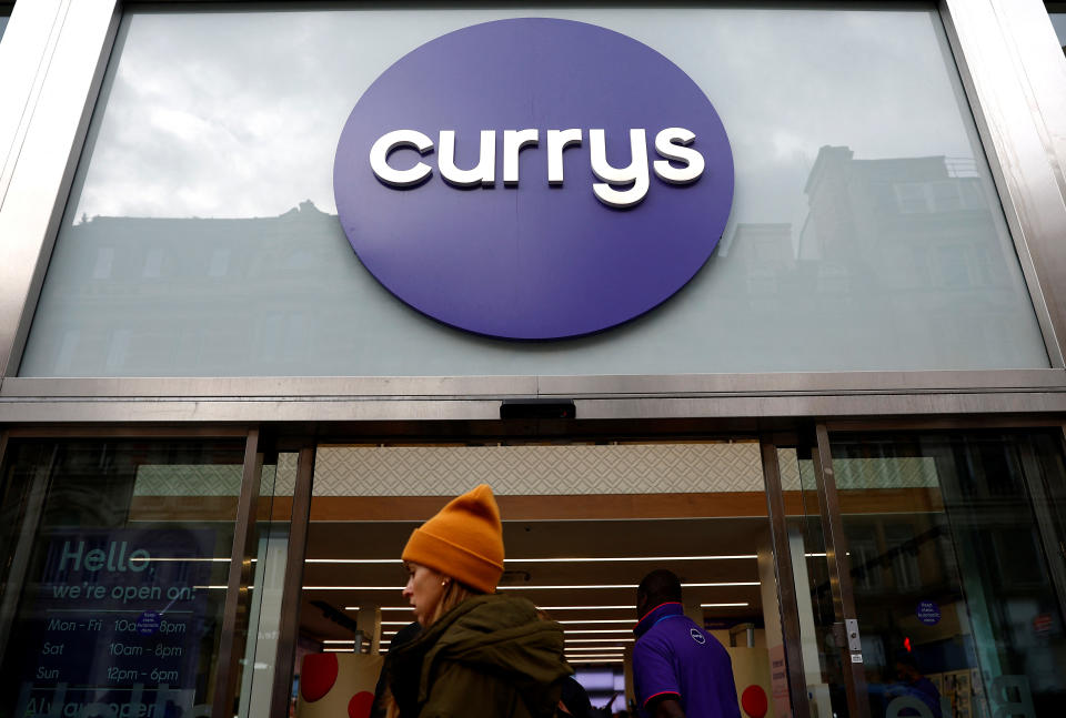 A Currys store is seen in London, Britain, January 16, 2023.  REUTERS/Peter Nicholls