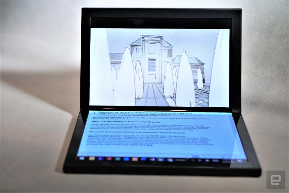 Dell "Concept Ori" folding tablet PC hands-on at CES 2020