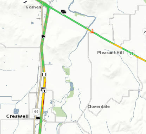 A crash just north of Creswell is causing delays on Interstate 5 northbound Friday morning.