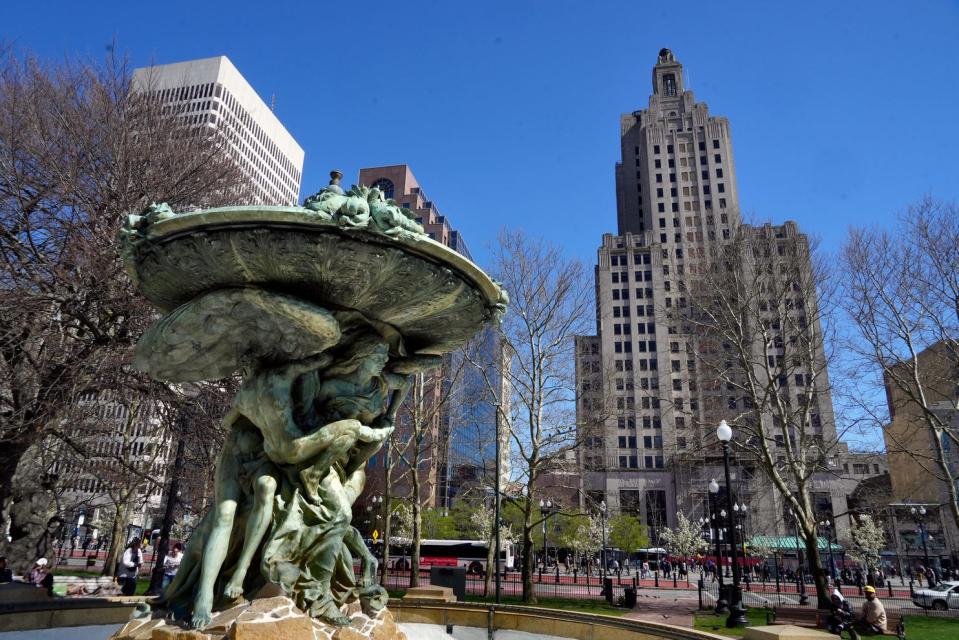 While the Superman Building is on the state's biggest transit hub, Kennedy Plaza, the state is exploring options to move the transit hub to the former I-195 land, a 15-minute walk away.