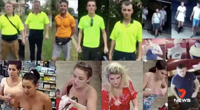 Police are looking to locate a large group of Irish travellers in the Brisbane area. Source: 7News