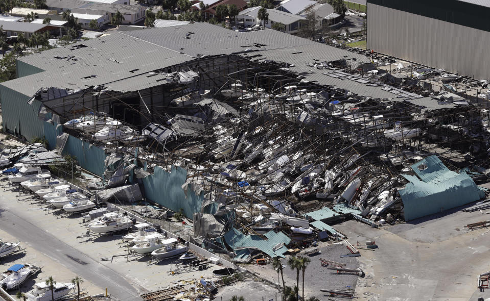 Aerial photos show the devastation left in the path of Hurricane Michael