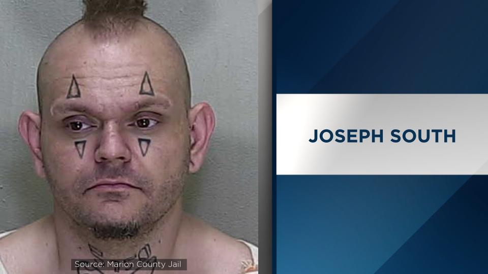 Joseph South, 36, charged with fleeing a law enforcement officer, possession of a firearm by a convicted felon, grand theft of a firearm and driving on a suspended license.