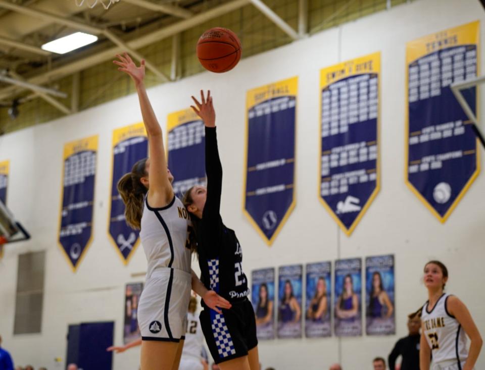 Notre Dame's Sophia Gibson (33) has been a front court leader for the Pandas this season.