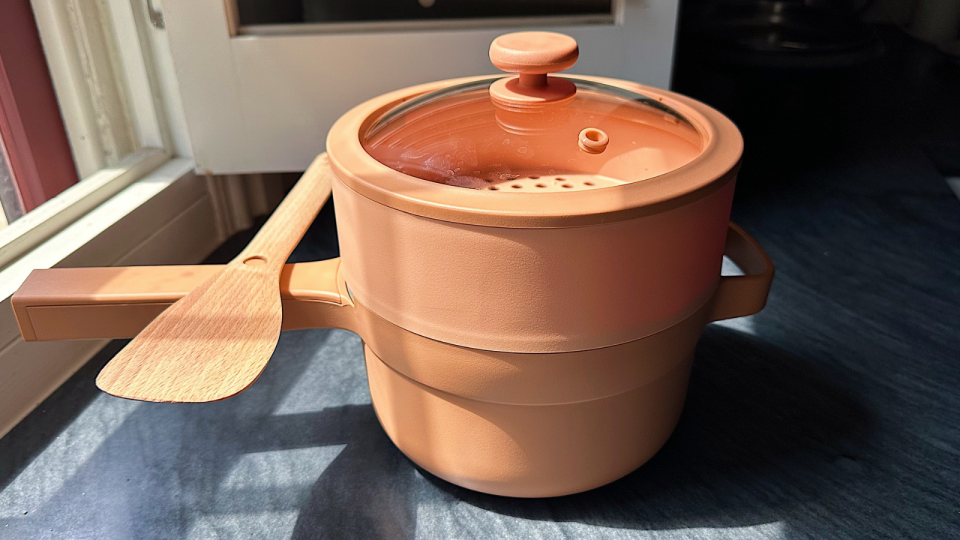 Author photo of the Our Place Perfect Power Pot on her kitchen counter