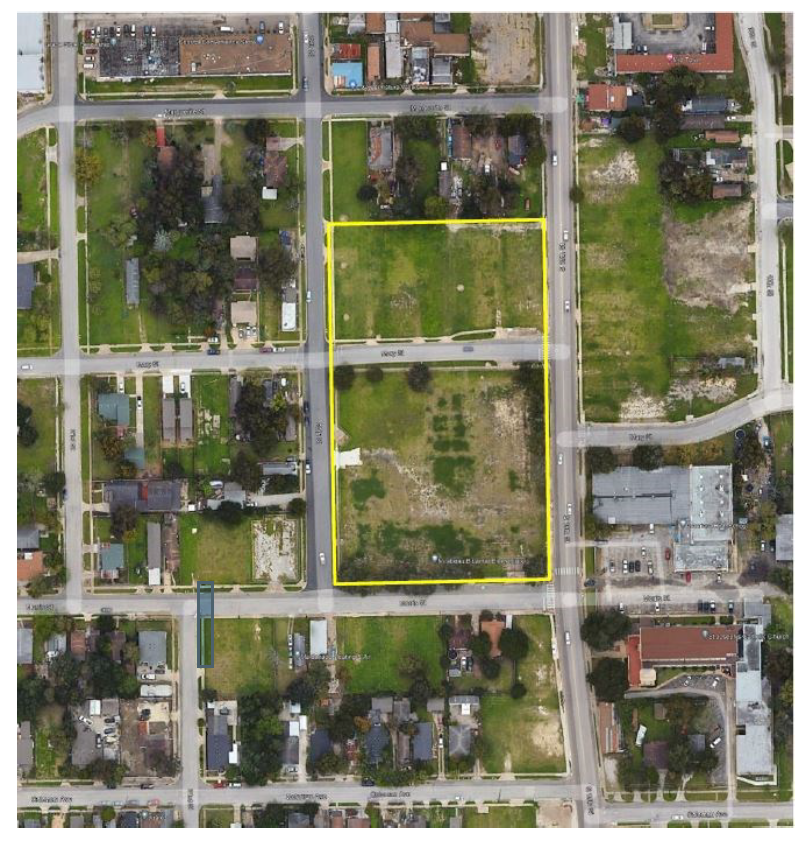 The former site of Lamar Elementary School is proposed for affordable housing development.