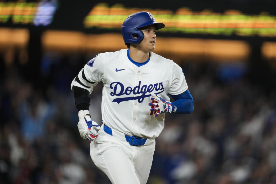 Shohei Ohtani hit first home run for Dodgers, who beat Giants 54 for 3