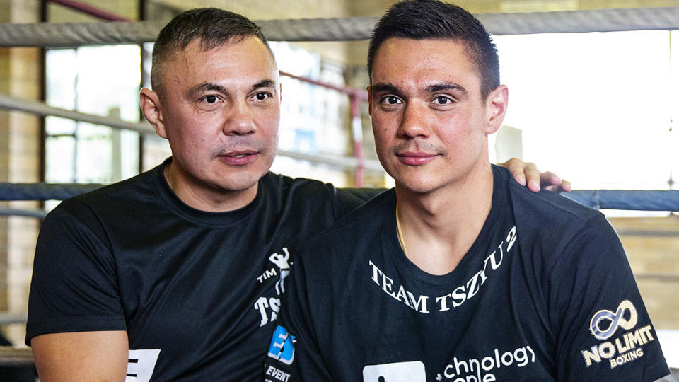 Kostya and Tim Tszyu, pictured here in Sydney in 2019.