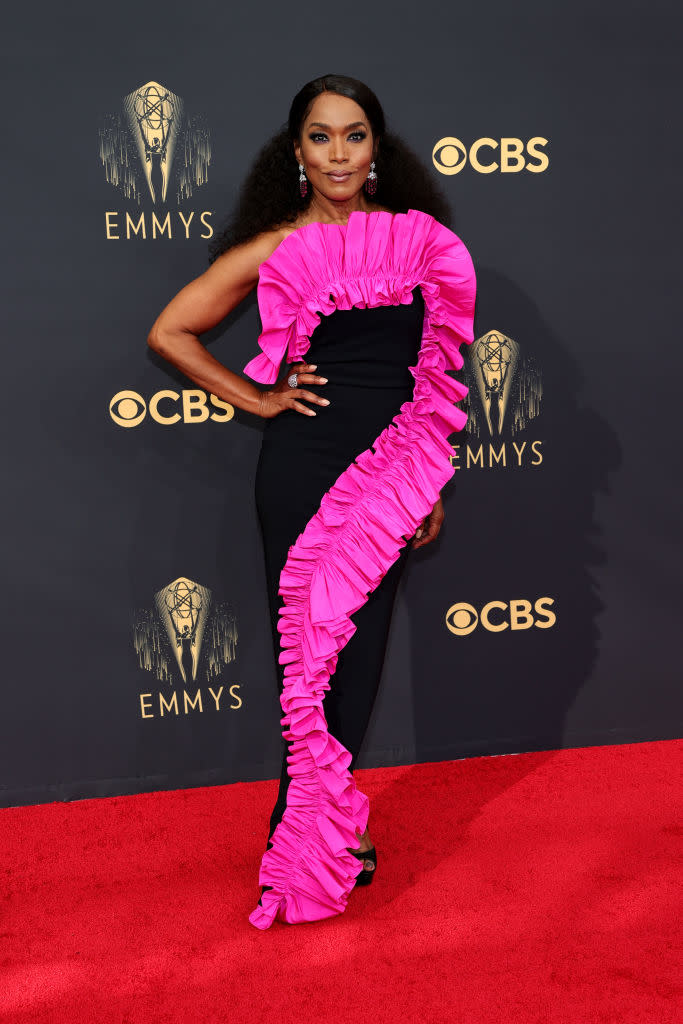 Angela Bassett attends the 73rd Primetime Emmy Awards on Sept. 19 at L.A. LIVE in Los Angeles. (Photo: Rich Fury/Getty Images)
