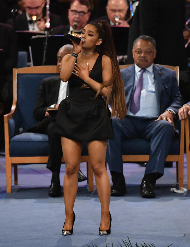 Ariana Grande dress Aretha Franklin funeral