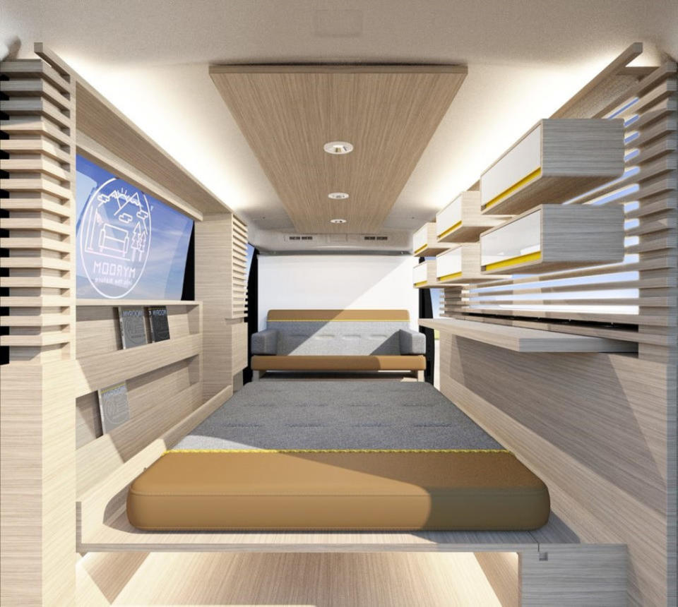 2022年東京改裝展亮相的Caravan Myroom概念車座艙猶如精品飯店。(圖片來源/ Nissan)