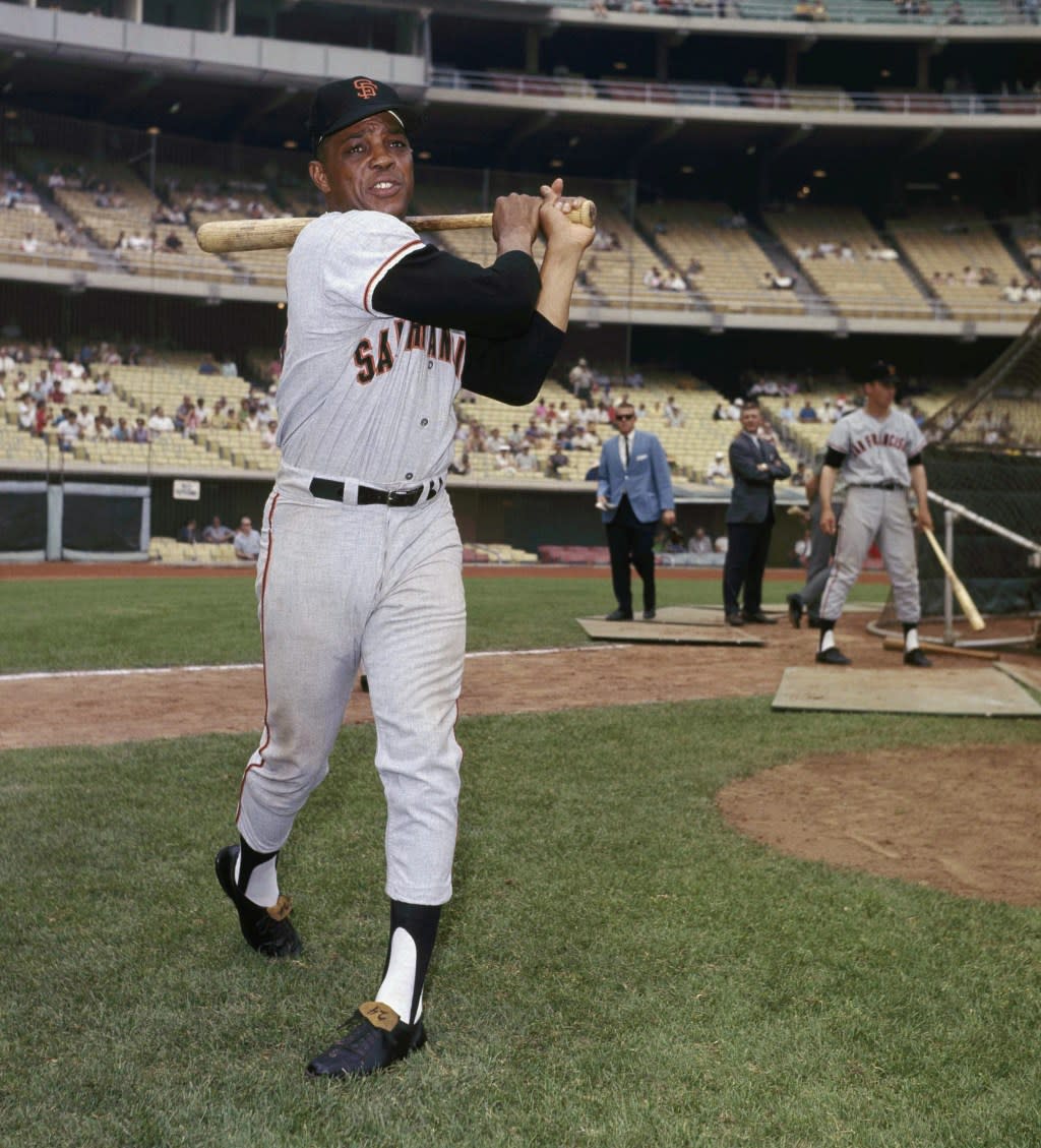 San Francisco Giants center fielder Willie Mays of the San Francisco Giants is shown in 1966. (AP Photo, File)