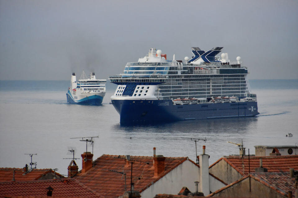 large ships out in the water