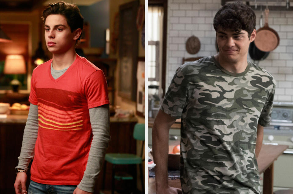 Side-by-side of Jake T. Austin and Noah Centineo playing Jesus in "The Fosters"