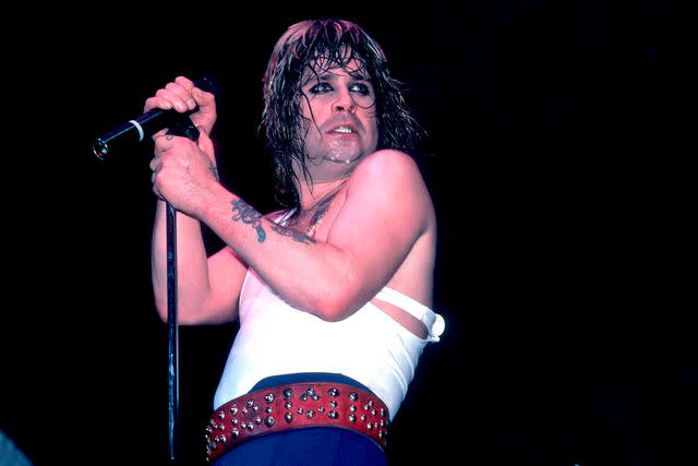 <p>Paul Natkin/Getty</p> Ozzy Osbourne performing in 1982