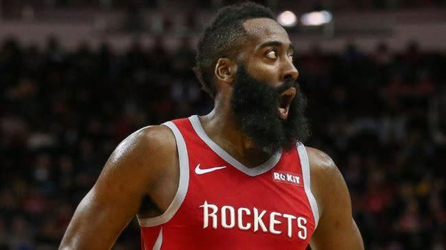 傳籃網想和火箭交易球星James Harden。（圖／翻攝自推特）