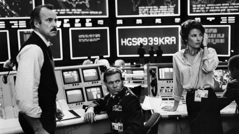 Dabney Coleman, Duncan Wilmore and Juanin Clay watch the NORAD defense computers in a scene from "WarGames." - Hulton Archive/Moviepix/Getty Images