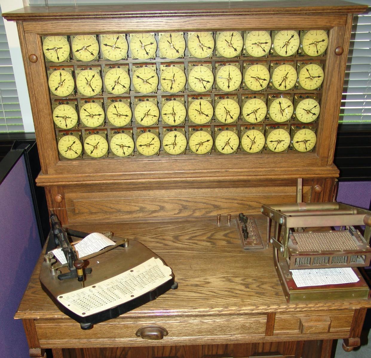 <span class="caption">This electromechanical machine, used in the 1890 U.S. census, was the first automated data processing system.</span> <span class="attribution"><a class="link " href="https://www.flickr.com/photos/niallkennedy/6414584" rel="nofollow noopener" target="_blank" data-ylk="slk:Niall Kennedy/Flickr;elm:context_link;itc:0;sec:content-canvas">Niall Kennedy/Flickr</a>, <a class="link " href="http://creativecommons.org/licenses/by-nc/4.0/" rel="nofollow noopener" target="_blank" data-ylk="slk:CC BY-NC;elm:context_link;itc:0;sec:content-canvas">CC BY-NC</a></span>