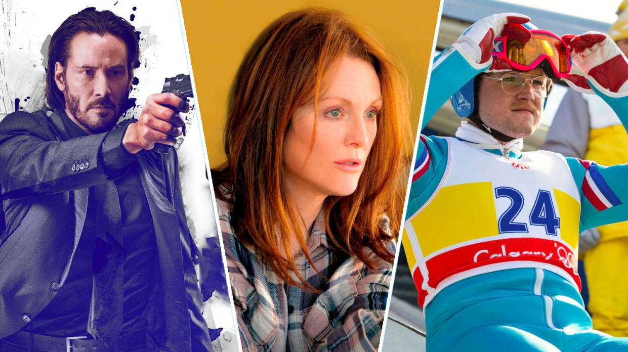 John Wick, Still Alice, Eddie The Eagle.