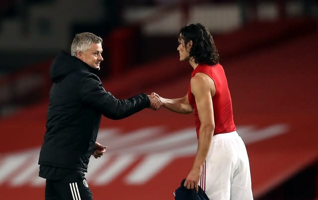 Ole Gunnar Solskjaer is a big fan of Edinson Cavani