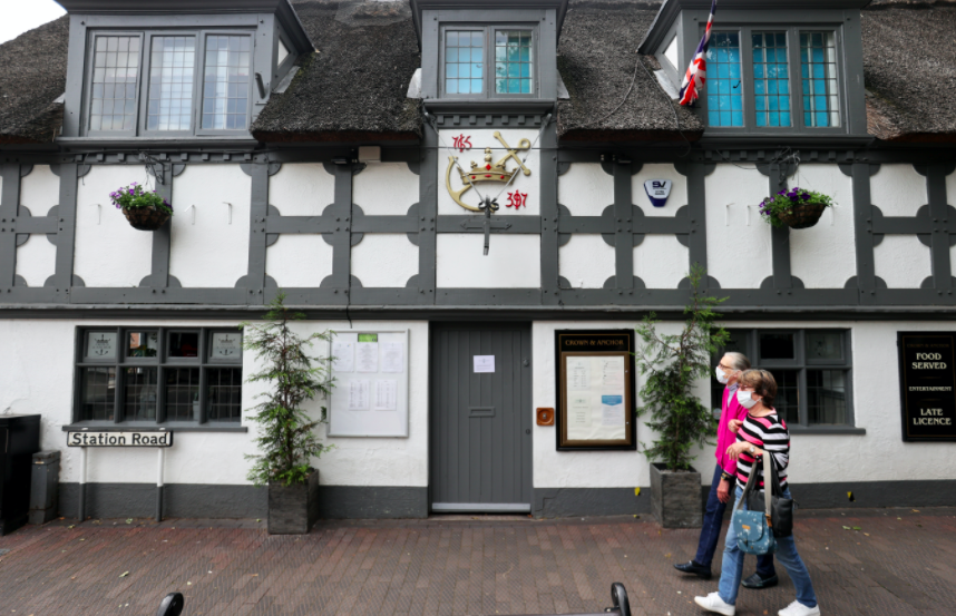 The Crown and Anchor in Stone has closed following confirmed cases of coronavirus. (Reuters)