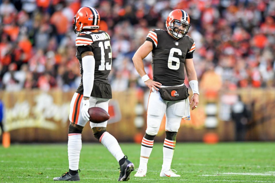 Baker Mayfield and Odell Beckham Jr. with the Browns.