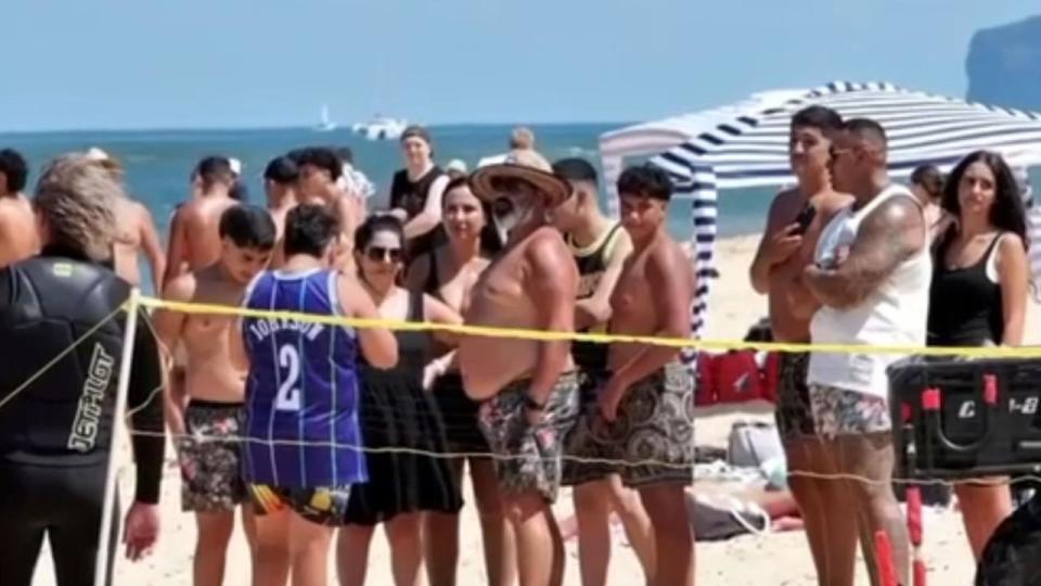 One witness said they thought there was a shark attack when they heard screaming from the beach. Picture: 7 NEWS