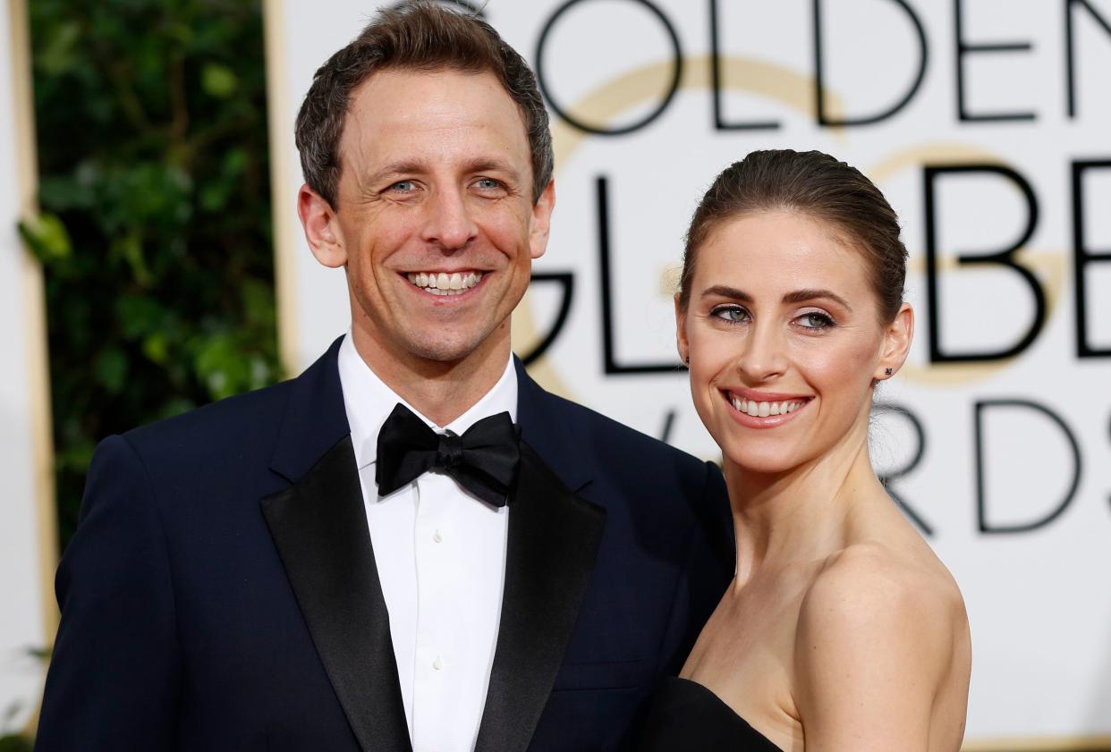 Meyers and his wife, Alexi, became parents in 2016. (Photo: Mario Anzuoni / Reuters)