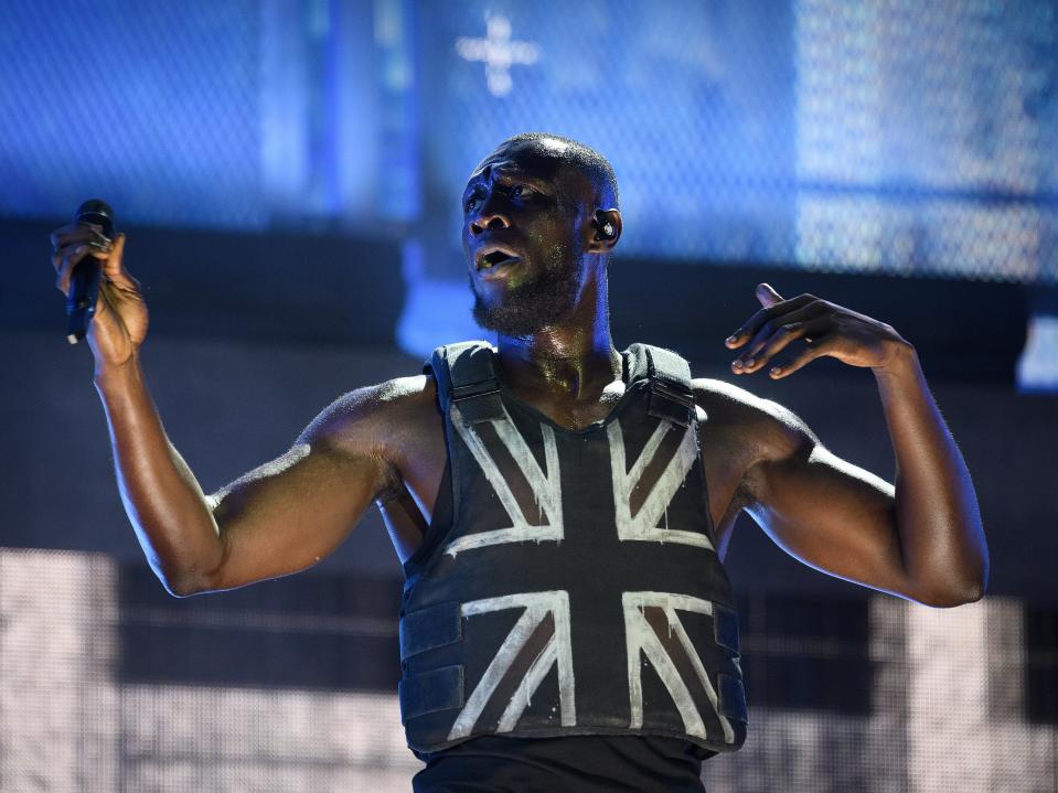 Stormzy wore the vest during his record-breaking Glastonbury set (Getty Images)