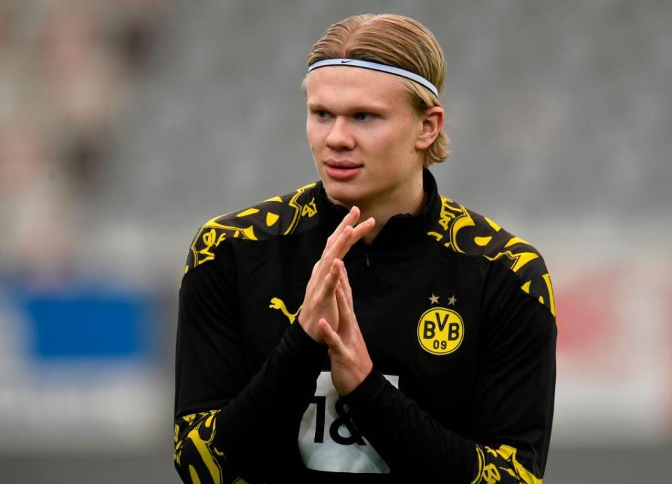 <p>Ole Gunnar Solskjaer says he still keeps in touch with Erling Haaland</p> (Getty)