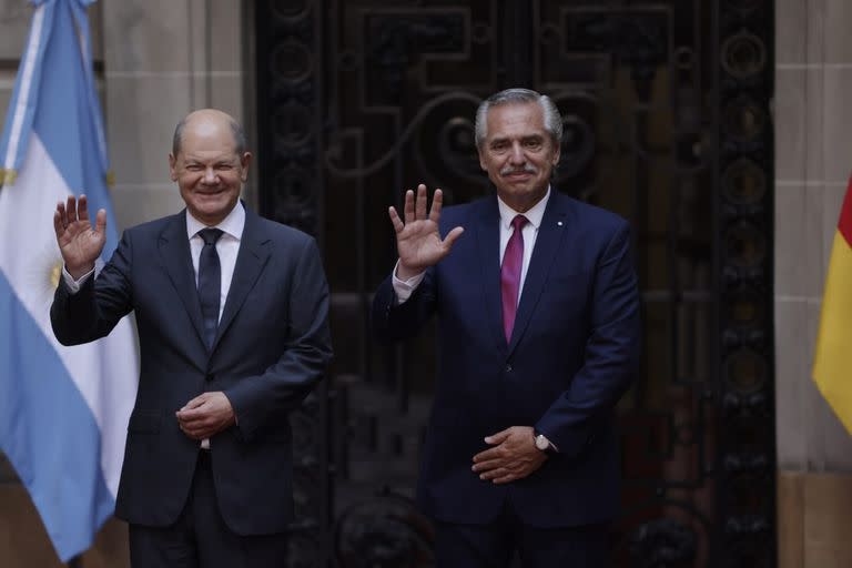 El Presidente Alberto Fernández se reunió con el canciller alemán Olaf Scholz a la Argentina.