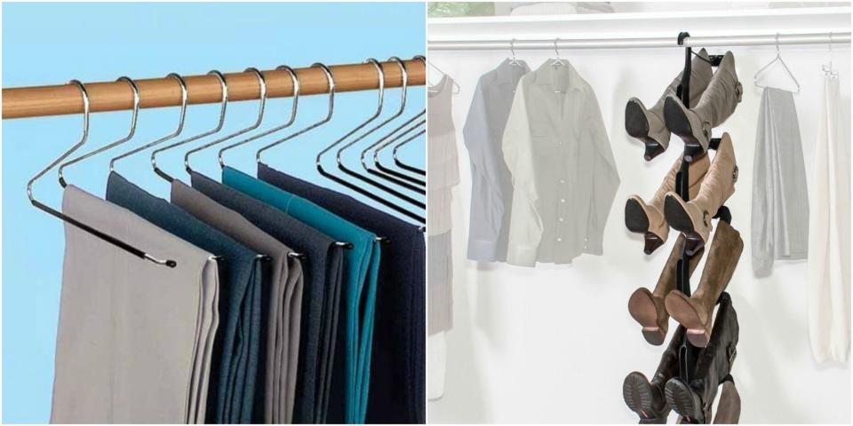 <p>Clothes are a difficult beast to wrangle. If you're like most of us, you probably feel like there's <a rel="nofollow noopener" href="http://www.housebeautiful.com/lifestyle/organizing-tips/tips/g911/closet-organization-ideas/" target="_blank" data-ylk="slk:never enough space;elm:context_link;itc:0;sec:content-canvas" class="link ">never enough space</a> in your closet to fit all of them. But, luckily, a magical place called Amazon exists and it's full of all of the <a rel="nofollow noopener" href="http://www.housebeautiful.com/lifestyle/organizing-tips/news/g4047/best-amazon-organizers/" target="_blank" data-ylk="slk:genius organizers;elm:context_link;itc:0;sec:content-canvas" class="link ">genius organizers</a> you never even knew existed — and here's proof.</p>