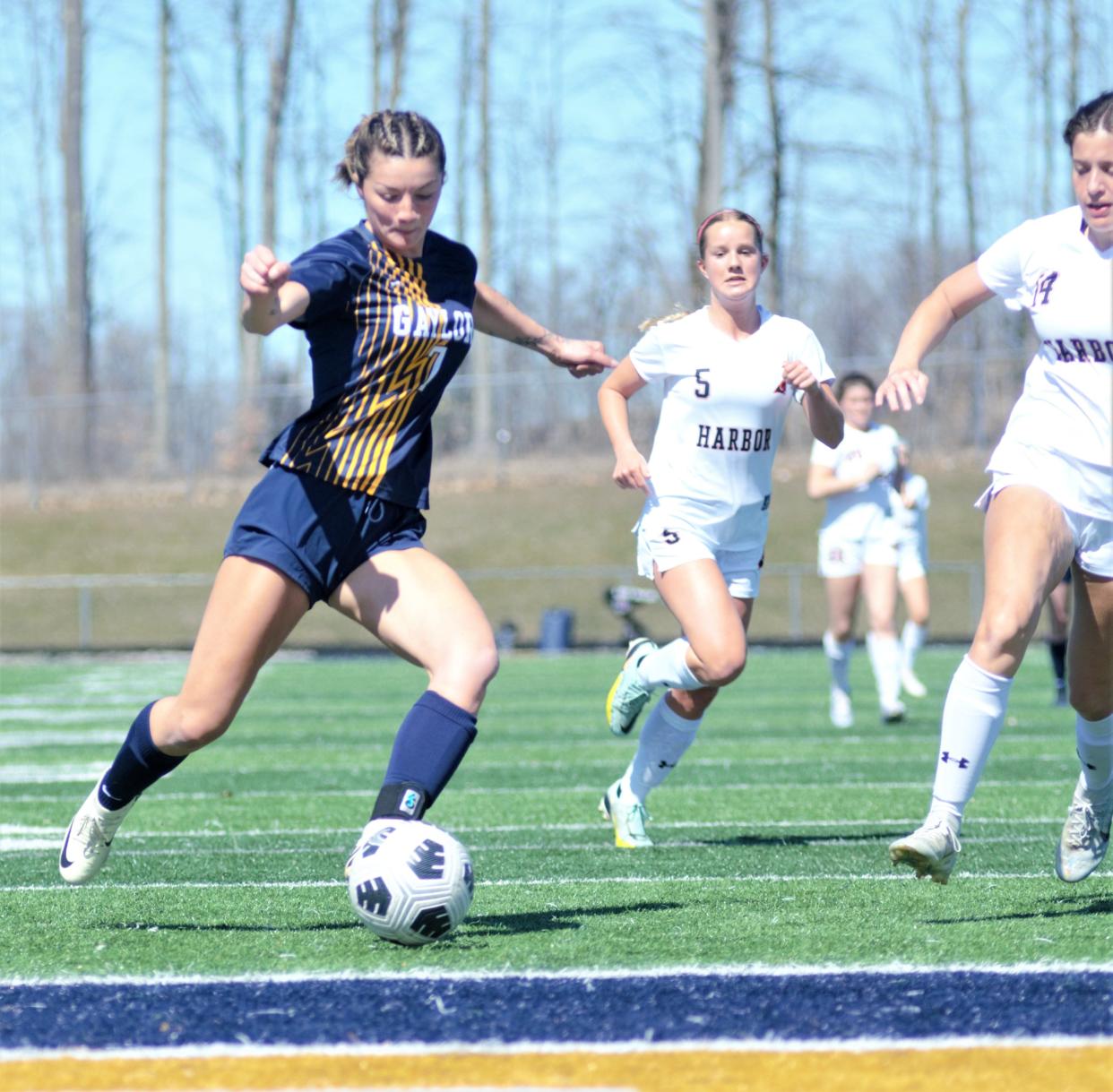 Mariah Turners last-second header gave Gaylord a 2-1 win over Big Rapids on Saturday.