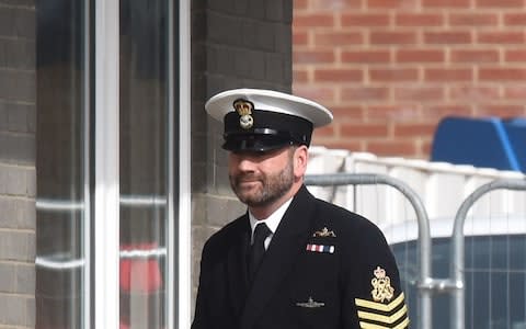 The sailor at Portsmouth Court Martial centre - Credit: Solent News & Photo Agency