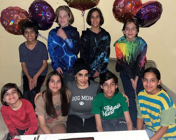 <p>Nadya Suleman/Instagram</p> Nadya Suleman celebrating her birthday with her children in June 2023.