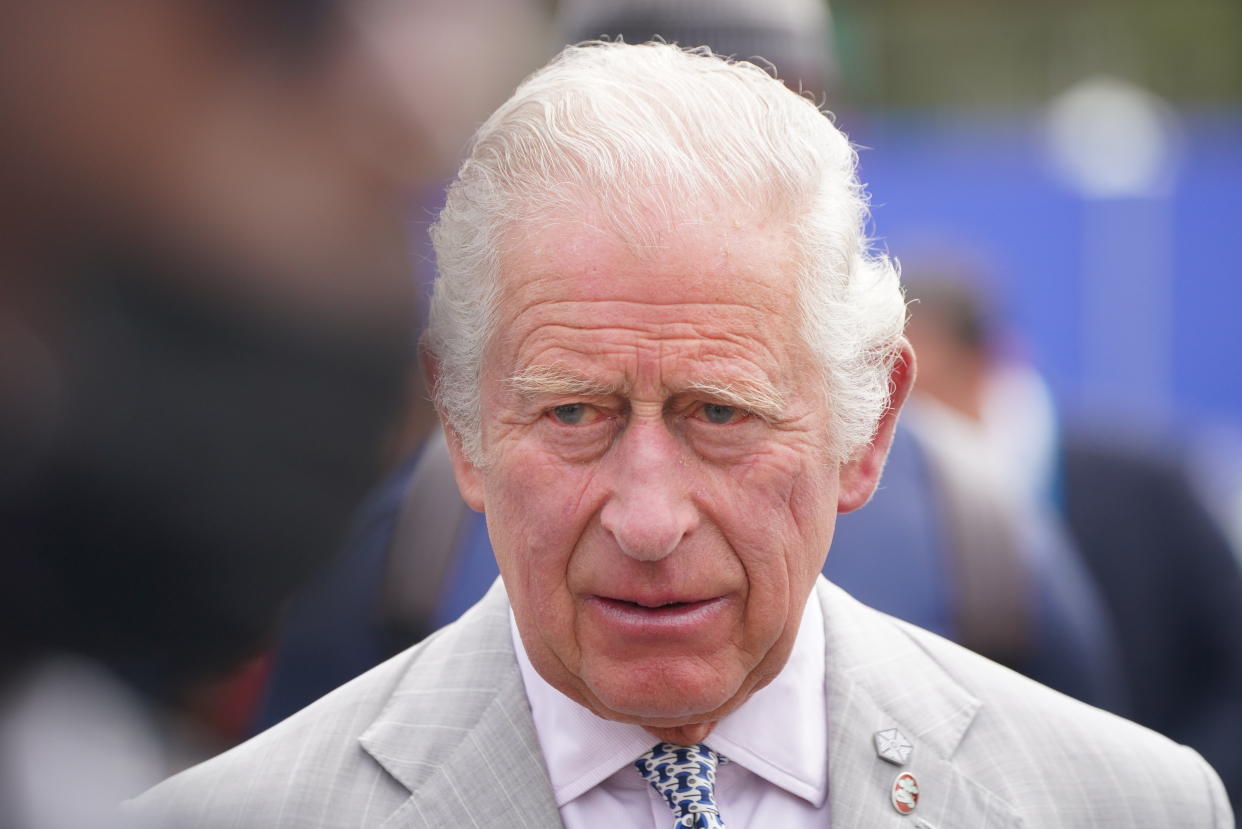 The Prince of Wales arrives to attend a Commonwealth Business Forum Exhibition at Kigali Cultural Exhibition Village, as part of his visit to Rwanda. Picture date: Thursday June 23, 2022.