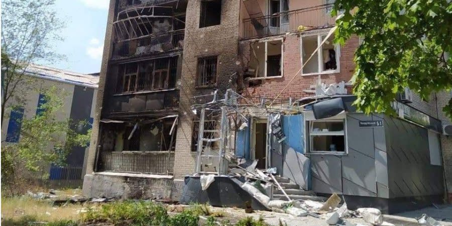 Consequences of Russian shelling in Luhansk Oblast