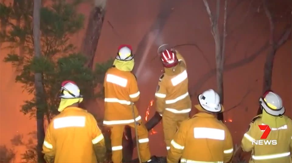 The bushfire has consumed more than 2500 hectares of bushland. Source: 7 News