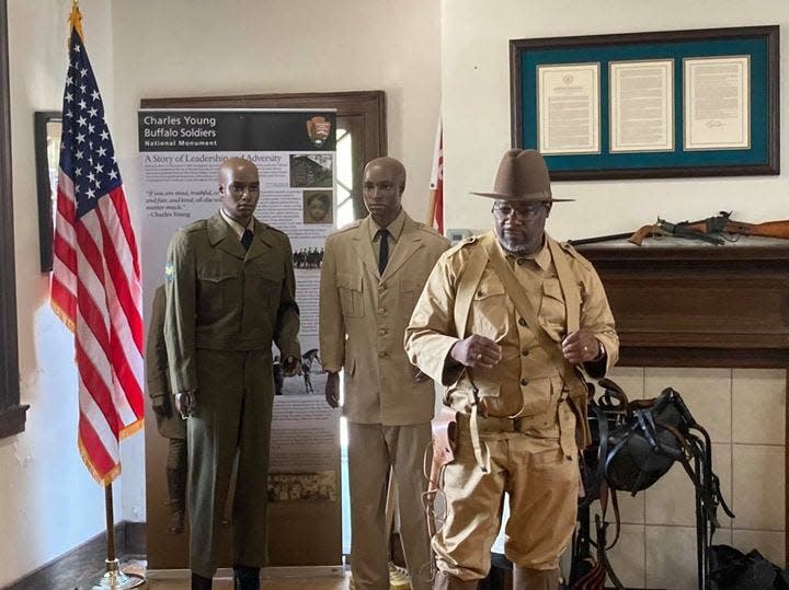 Reggie Murray portrays Buffalo Soldiers like Col. Charles Young at National Park Service sites across the Midwest.