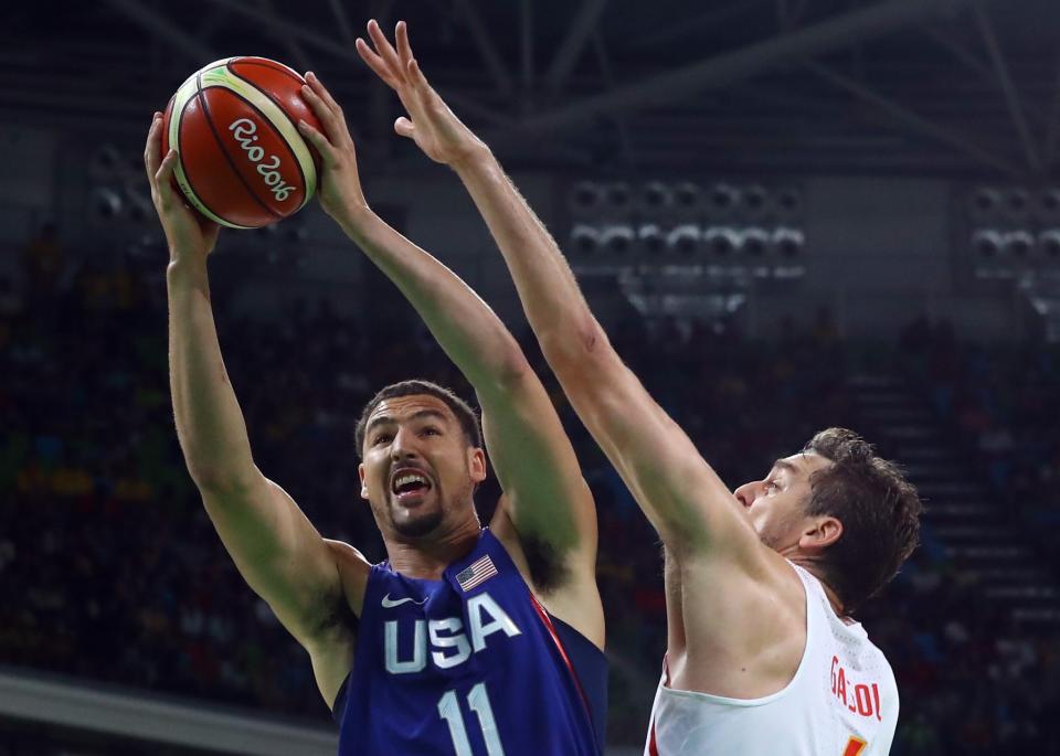 Klay Thompson scored 22 points in Team USA's victory over Spain. (Reuters)