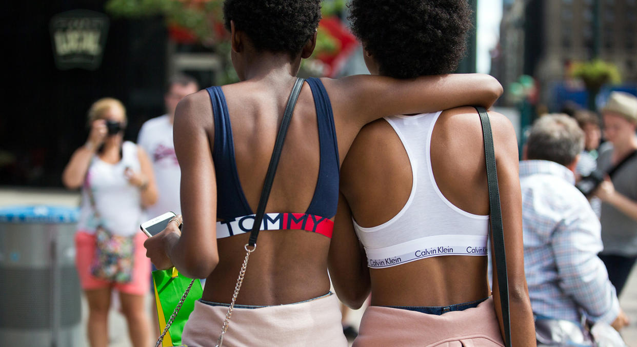 Crop tops, sports bras, bralettes, whatever you call them, they have been our go-to this last year, and we predict they'll become a forever staple.  (Getty Images)