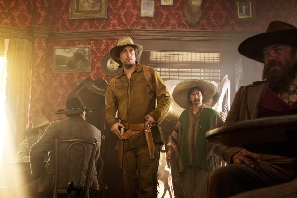 THE RIDICULOUS 6, Adam Sandler (center), Rob Schneider (sombrero), 2015. ph: Ursula Coyote/©Netflix/Courtesy Everett Collection