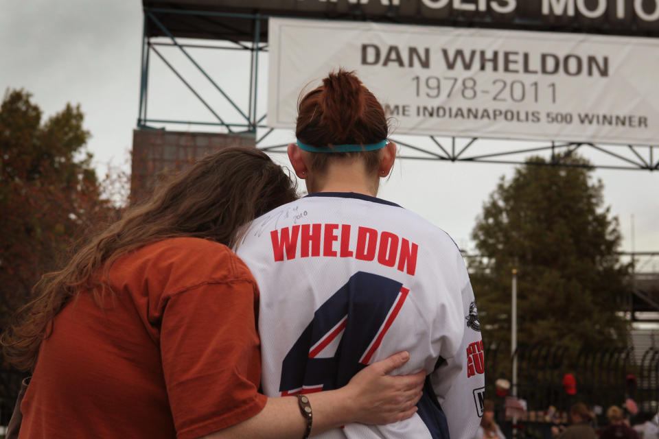 Fans Gather At Brickyard To Mourn Indy Champion Dan Wheldon