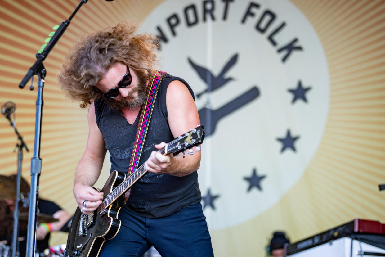 Jim James of My Morning Jacket performs onstage at the Newport Folk Festival in 2023.