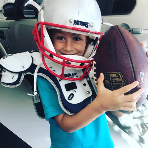 <p>Tom Brady Instagram</p> Tom Brady and Gisele Bündchen’s son, Benjamin Brady.